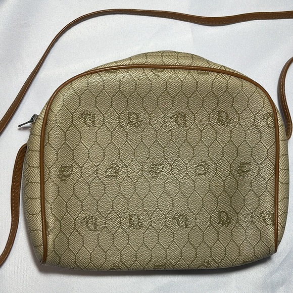 Christian Dior honeycomb old shoulder bag beige PVC full pattern - Picture 2 of 13